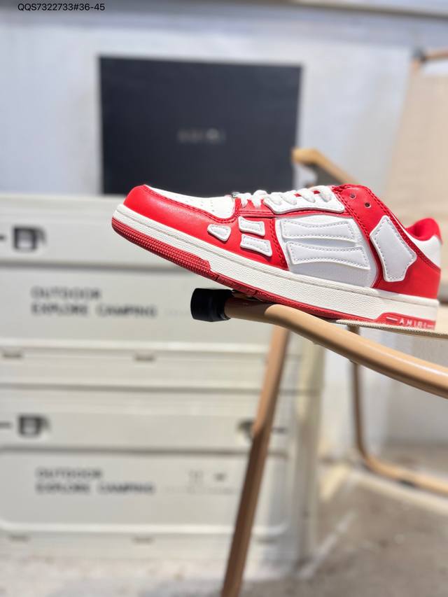 Amiri 埃米尔 Skeleton Low-Skel Top Sneakers 骨骼系列情侣鞋 当潮顶流产品 众星上脚 低帮运动休闲板鞋 正确骨头形状 鞋舌外