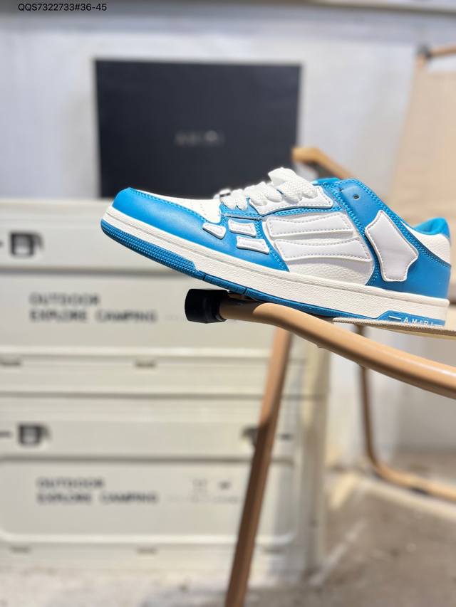 Amiri 埃米尔 Skeleton Low-Skel Top Sneakers 骨骼系列情侣鞋 当潮顶流产品 众星上脚 低帮运动休闲板鞋 正确骨头形状 鞋舌外