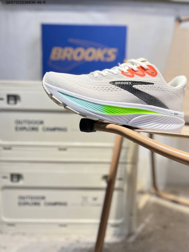 Brooks Hyperion 2 布鲁克斯 低帮透气缓震轻盈跑步鞋 采用改进工程空气网眼组合热熔工艺 鞋面材质搭载Dna Loft V2密度泡棉缓震系统 中底