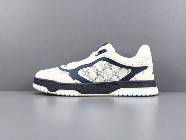渠道优势 ！ 专柜版 古驰 Gucci最新走秀款Screener双倍原型系列低帮复古小白鞋 尺码；39 40 41 42 43 44 45 男鞋 原版购入开发