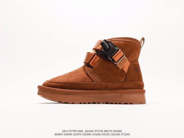 特价 Ugg 潮流百搭 英伦风 短筒靴 耐磨防滑 舒适保暖 秋冬休闲厚底雪地鞋注意：图下方显示为实际脚长，单位毫米[手工测量，可能存在5毫米左右的误差] #28