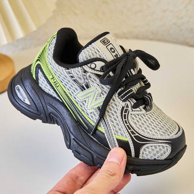 Nb 做旧款童鞋120 Newbalance最火爆的网红款 内侧魔术贴做旧款儿童休闲复古风运动鞋跑鞋 纽巴伦欧洲站小蛮腰轻便走秀款厚底老爹鞋男女童百搭跑步鞋户外