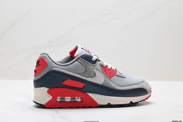 公司级Nike Air Max 90 初代复古气垫百搭休闲运动慢跑鞋复古小气垫史上第一双可视气垫跑鞋 凭借着 Air Max 气垫带来的舒适脚感和鞋面面料上的不