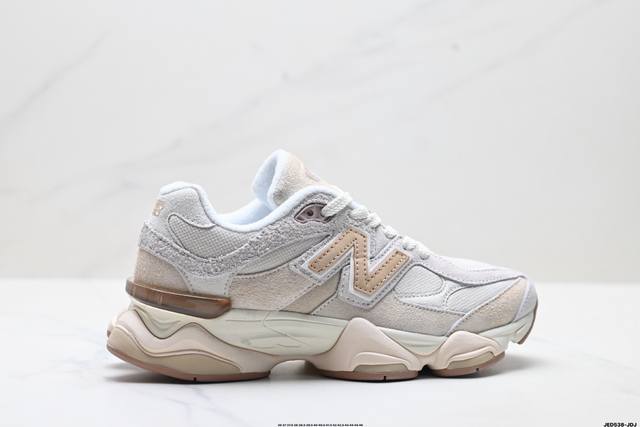 真标New Balance 9060系列 新百伦 复古休闲运动慢跑鞋 鞋面大身由空间双格及磨砂鞋面拼接而生 采用大面积网眼以及麂皮材质覆盖鞋身 还原经典气质 搭