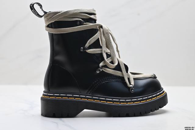 公司级Dr.Martens马汀博士 Martens 1460 Smooth Leather platform系列松糕高帮英伦骑士朋克复古机车厚底粗跟 马丁靴 采