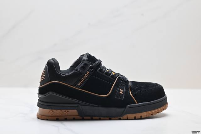 真标Louis Vuitton Trainer Maxi 路易威登 小胖丁 圆头系带低帮 厚底板鞋 尺码:36-45 Ld:Jzd355-Adj
