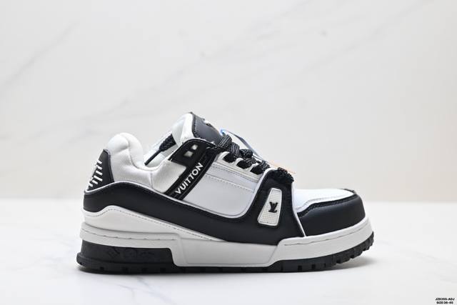 真标Louis Vuitton Trainer Maxi 路易威登 小胖丁 圆头系带低帮 厚底板鞋 尺码:36-45 Ld:Jzd355-Adj