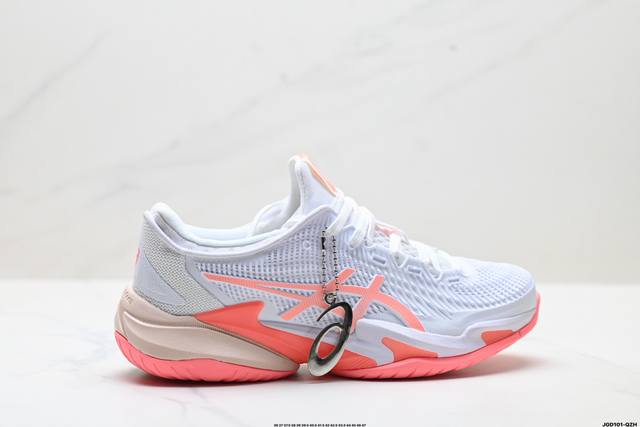 公司级Asics Court Ff 3 亚瑟士 耐磨透气 低帮专业网球鞋 适用于所有球场的网球鞋 主要是硬地球场 追求日常练习的耐用性和反射性运动的支持 树脂加