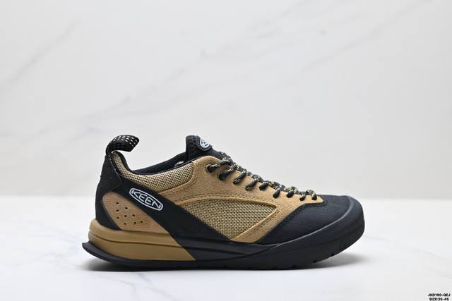 公司级Keen科恩 Jasper 3 户外休闲 耐磨透气 低帮户外徒步鞋 鞋面采用优质防水皮革面 贯穿鞋舌至鞋头的系带系统 透气网眼衬里的设计 可拆卸式鞋垫 轻