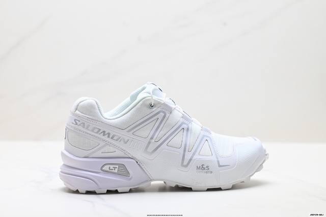 公司级Salomon萨洛蒙 Speedcross 3 简约舒适 防滑 低帮户外功能鞋 通过不同的几何纹路设计与不同密度的外底材质有机结合将抓地力与耐久性 充分发