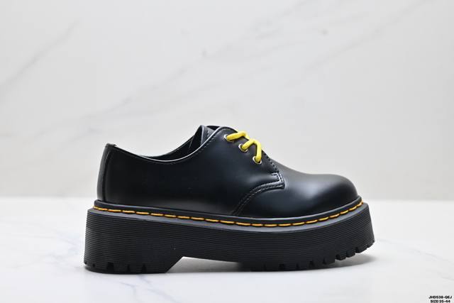 公司级Dr.Martens马汀博士 Martens 1461 Smooth Leather platform系列松糕高帮英伦骑士朋克复古机车厚底粗跟 马丁靴 采