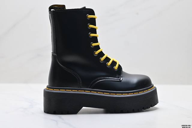 公司级Dr.Martens马汀博士 Martens 1460 Smooth Leather platform系列松糕高帮英伦骑士朋克复古机车厚底粗跟 马丁靴 采