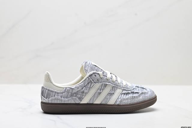 公司级Caroline Hu X Adidas Originals Samba Og 舒适百搭 防滑耐磨 低帮 阿迪达斯板鞋 少女心十足 细节点缀更是非常巧妙