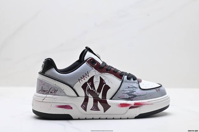 公司级Mlb Chunky Liner pu ‘Diy定制’ 简约时尚 百搭 包裹性保暖防滑防水减震 低帮 板鞋 货号:3Asxca12N 尺码:35 36 3