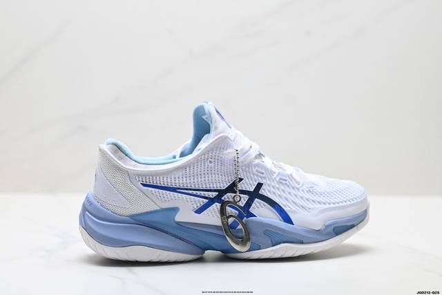 公司级Asics Court Ff 3 亚瑟士 耐磨透气 低帮专业网球鞋 适用于所有球场的网球鞋 主要是硬地球场 追求日常练习的耐用性和反射性运动的支持 树脂加