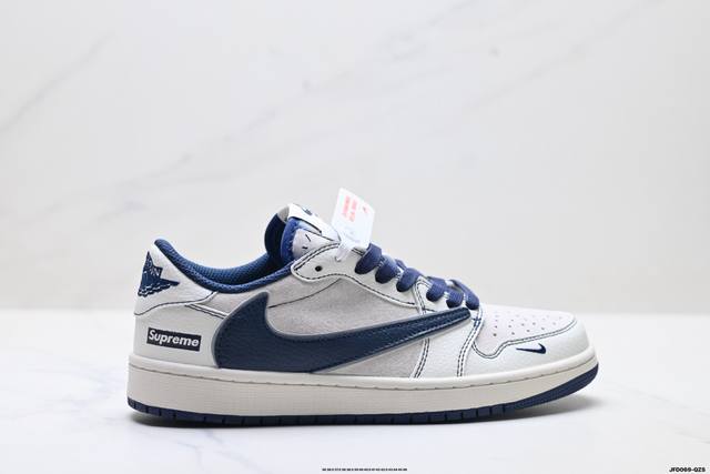 公司级Aj1倒勾Travis Scott X Air Jordan 1 ” Reverse Mocha “ Aj1乔1 Ts 闪电 联名倒钩 低帮文化篮球鞋 完