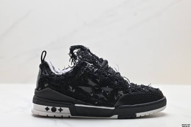 真标Louis Vuitton Trainer Sneaker Low 全新 Lv 路易威登 休闲运动文化百搭板鞋 尺码:36-45 Id:Jed355-Qzs