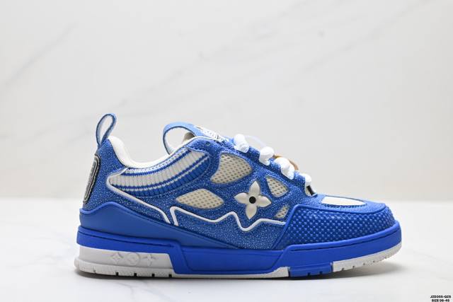 真标Louis Vuitton Trainer Sneaker Low 全新 Lv 路易威登 休闲运动文化百搭板鞋 尺码:36-45 Id:Jzd355-Qzs