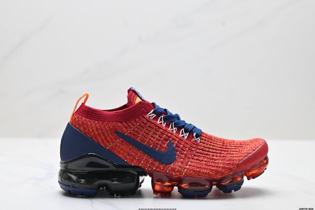 真标Nike Air Vapormax Flyknit 3 全掌长气垫 缓震跑步鞋采用传统的Flyknit构造 回收材料制成 鞋垫上印有Nike的风车标志全长V