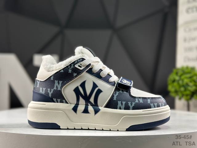 Mlb Chunky Liner Mid人气单品学长鞋系列轻量增高厚底百搭休闲运动板鞋轻便胶鞋 高级街头休閒品牌鞋。Mlb Chunky Liner 学长鞋是从