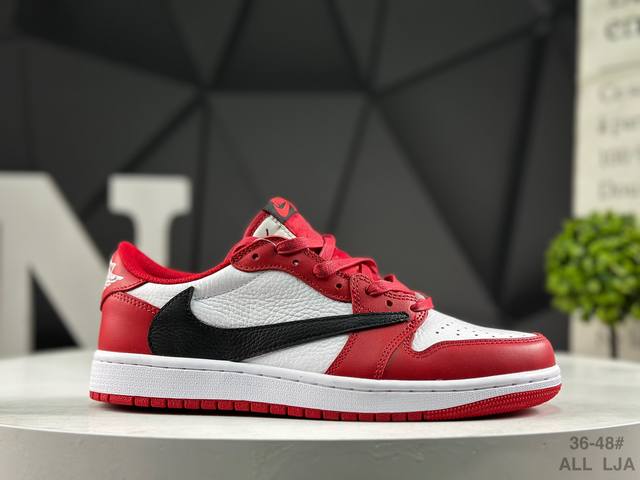 公司级带半码 耐克 Nike Air Jordan 1 X Travis Scott Aj1倒勾 乔一倒钩 耐克 低帮文化篮球鞋 货号:Dm7866 101 尺