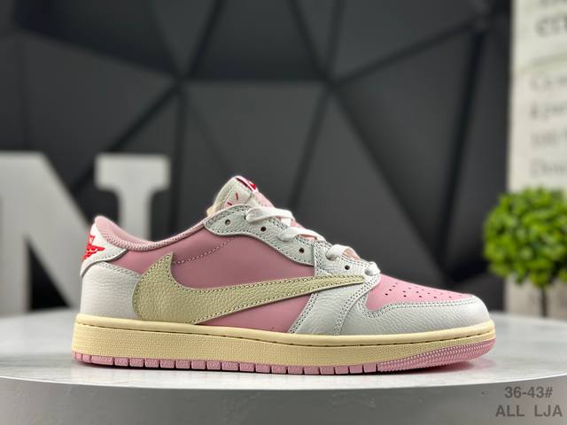 公司级带半码 耐克 Nike Air Jordan 1 X Travis Scott Aj1倒勾 乔一倒钩 耐克 低帮文化篮球鞋 货号:Dm7866 600 尺