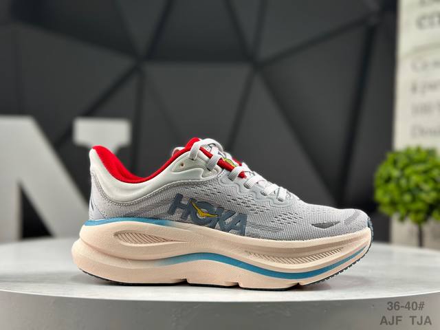Hoka One One Bondi 9 复古舒适防滑耐磨 低帮 山地户外跑步鞋 货号:1162012 Crds 尺码:如图所示 Ajf Tja