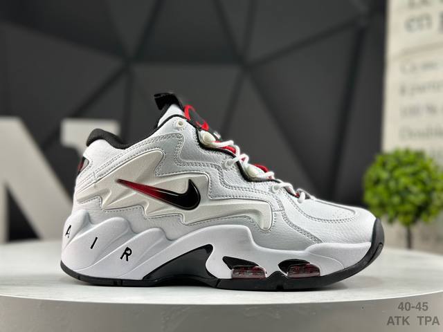 Nike 耐克 原楦原纸版开发，采用移膜皮革面料拼接，前掌内嵌入Zoom纤维气垫减震材料，后掌透明块Air气垫舒适体验，全新耐克Nike Air 混合缓震低帮运