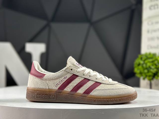 阿迪 Adidas Handball Spezial 复古单品 阿迪达斯经典款复古休闲板鞋 #原厂原档案开发出品 皮料切割干净无任何毛边 鞋型细节完美 超高清洁
