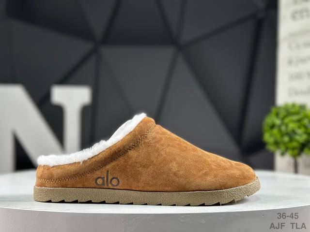 加绒 Aio Yoga Recovery Slipper 舒适简约 保暖防磨 防滑包头 拖鞋 半拖 尺码:如图所示 Ajf Tla