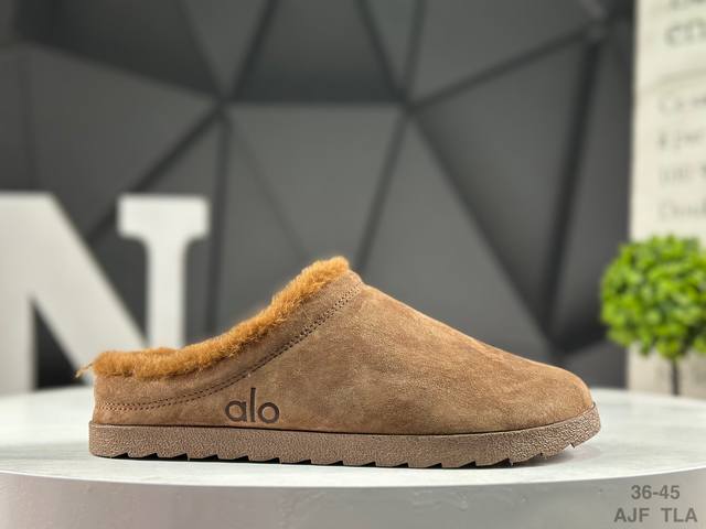 加绒 Aio Yoga Recovery Slipper 舒适简约 保暖防磨 防滑包头 拖鞋 半拖 尺码:如图所示 Ajf Tla