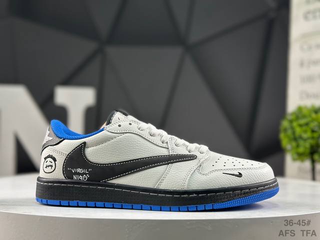 耐克 Nike Air Jordan 1 X Travis Scott Aj1倒勾 乔一倒钩 耐克 低帮文化篮球鞋 完美品质出货 细节如图所示 鞋面切割工整 冲