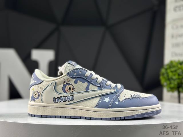 耐克 Nike Air Jordan 1 X Travis Scott Aj1倒勾 乔一倒钩 耐克 低帮文化篮球鞋 完美品质出货 细节如图所示 鞋面切割工整 冲