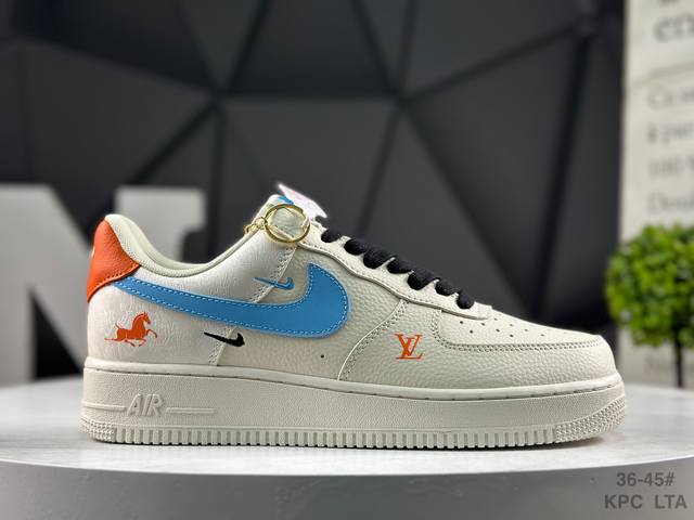 公司级 耐克 Nike Air Force 1'07 Low 空军一号低帮休闲板鞋 马年限定 货号：Fv3694 100 #定制皮料 定制鞋盒 原楦原纸板 纯正