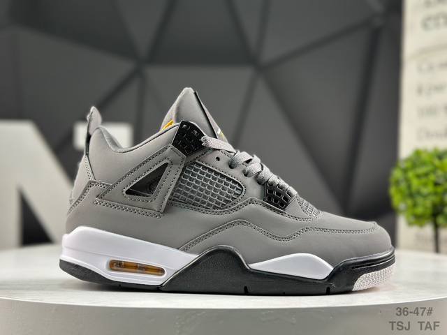 乔丹 Ar Jordan 4 Retro 大厂批次 原鞋开发 原楦原纸板同源开发 完美呈现乔4的版型 内侧正确双色网格 还原细节 头层磨砂皮料质感非凡 正确气垫