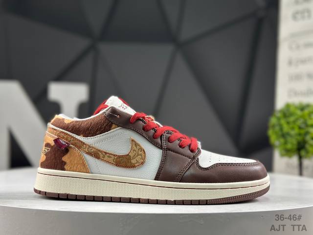 耐克 Air Jordan 1 Low Cny 马年限定 Aj1低帮休闲板鞋 同步官方配色 公司原鞋购回重新打版开模 拒绝公底 购置公司同步原材料 都有细节还原