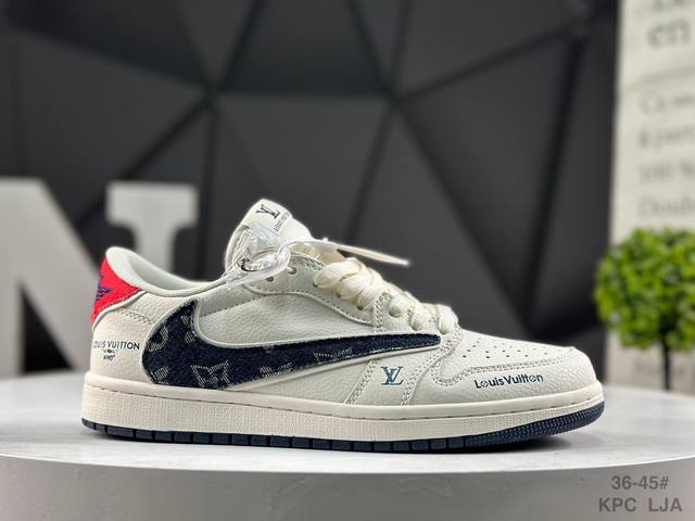 耐克 Travis Scott X Fragment Design X Jordan Air Jordan 1 Low Og Sp 多方联名合作Scott 独特