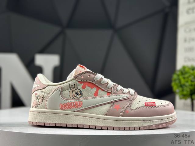 耐克 Nike Air Jordan 1 X Travis Scott Aj1倒勾 乔一倒钩 耐克 低帮文化篮球鞋 完美品质出货 细节如图所示 鞋面切割工整 冲
