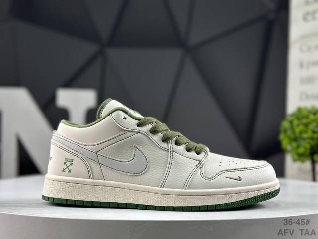 福利特价 耐克 Nike Air Jordan 1 Low Aj1乔1 倒勾低帮潮流缓运动休闲板鞋。Aj1 低帮拼接 完美版型真头层牛皮# 内置缓震气垫 原鞋开