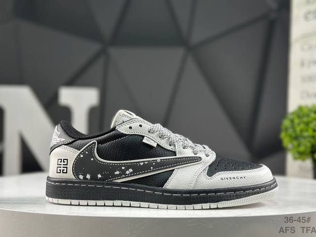 耐克 Nike Air Jordan 1 X Travis Scott Aj1倒勾 乔一倒钩 耐克 低帮文化篮球鞋 完美品质出货 细节如图所示 鞋面切割工整 冲