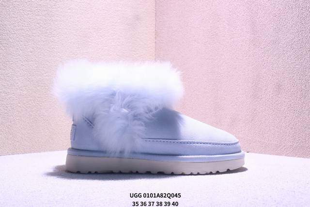 Ugg 秋季女士舒适厚底一脚蹬休闲乐福鞋懒人毛毛鞋明星同款 Tazzelle 塔茨勒便鞋 系列:Slipper Evolution 便鞋新生系列 品名:Tazz