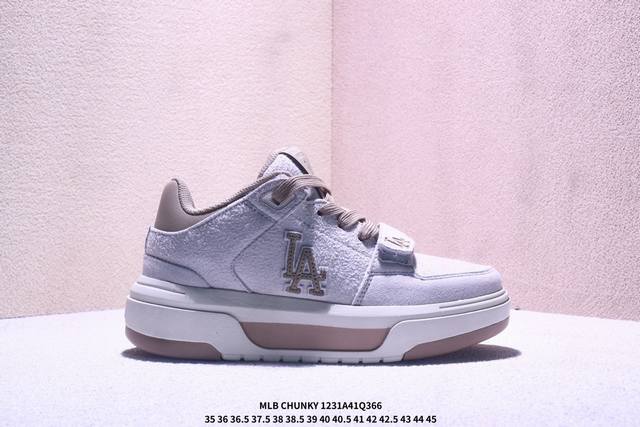 Mlb Chunky Liner Denim 潮流百搭 厚底增高 牛仔舒适休闲鞋 防滑耐磨 低帮 老爹鞋 货号:3Asxv015N G 尺码:35.5 36 3