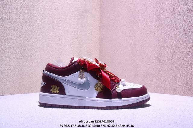 乔丹Air Jordan 1 Low Aj1乔1同步官方配色复古文化低帮休闲板鞋 Xm1231Q054