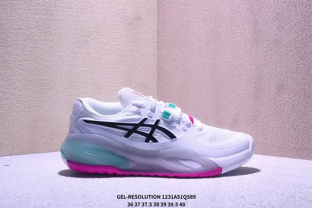 Asics Gel-Resolution X D宽 舒适贴合 减震透气支撑 低帮 网球鞋 女款 Xm1231Q589