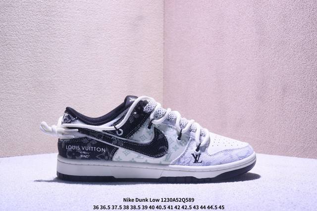 丹宁奢潮，低帮新韵｜Nike Dunk Low X Louis Vuitton联名款！当Nike Dunk Low的复古街头灵魂邂逅Louis Vuitton的