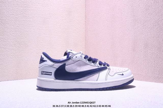 耐克 乔丹Air Jordan 1 Low Aj1 乔1 乔丹1代Aj1 倒勾低帮复古文化休闲运动篮球鞋。该鞋款从 1985 年元年款汲取设计灵感，焕新演绎简约