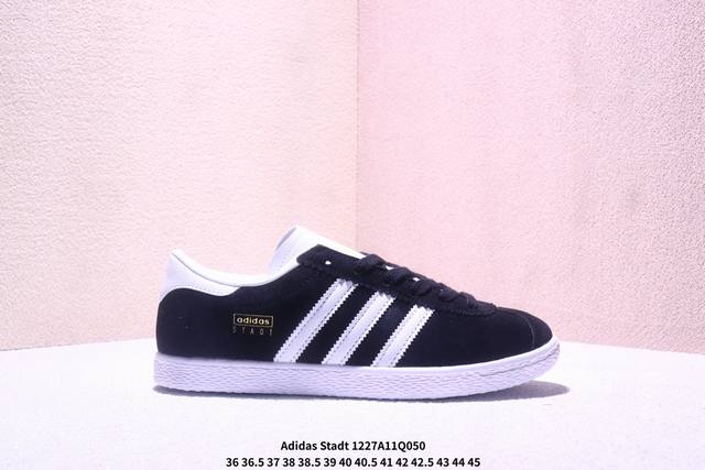 Adidas Originals Stadt 阿迪达斯 舒适百搭 防滑耐磨 低帮 板鞋 货号:Ji6344 尺码:35.5 36 36.5 37 38 38.5