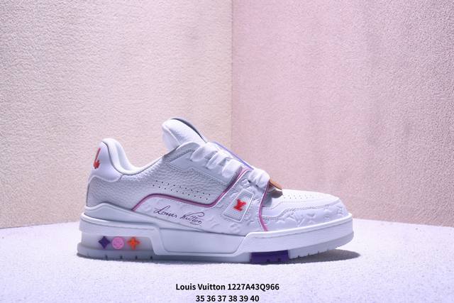 公司级Louis Vuitton Trainer Sneaker Low 全新 Lv 路易威登 休闲运动文化百搭板鞋 Xm1227Q966