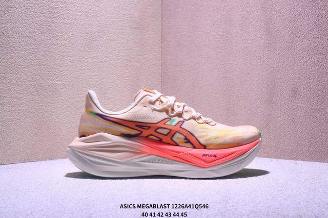 公司级Asics Megablast 亚瑟士 轻量透气缓震休闲低帮系带运动跑步鞋 货号:1013A177-001 尺码:如图 Xm1226Q546