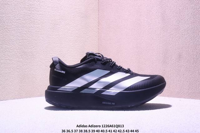公司级Adidas Adizero pro Evo Sl Atr 阿迪达斯 舒适百搭防滑耐磨 低帮 休闲跑步鞋 中底配置方面搭载全掌Lightstrike pr